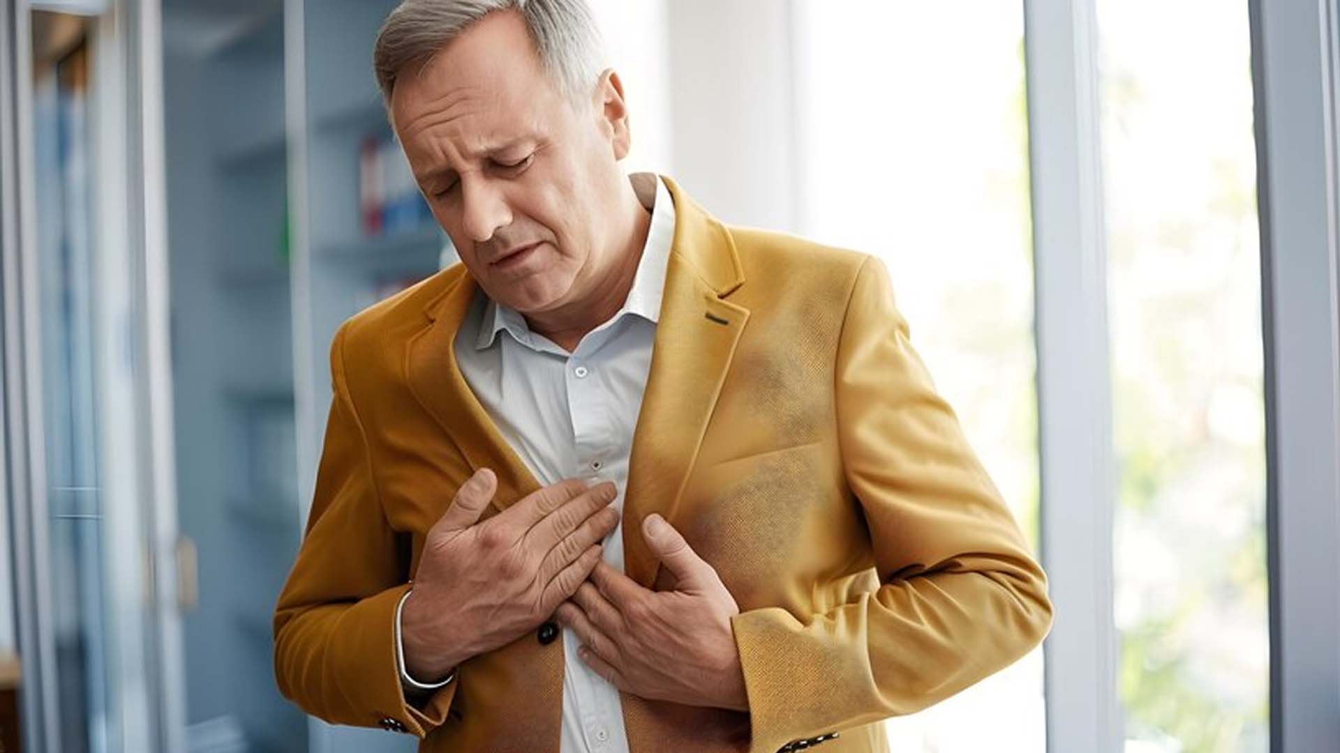 Man suffering from Chest Pain